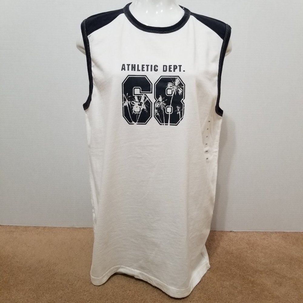 Industrial Exchange shirt XL Athletic Dept. 68 palm tree graphic ringer VINTAGE